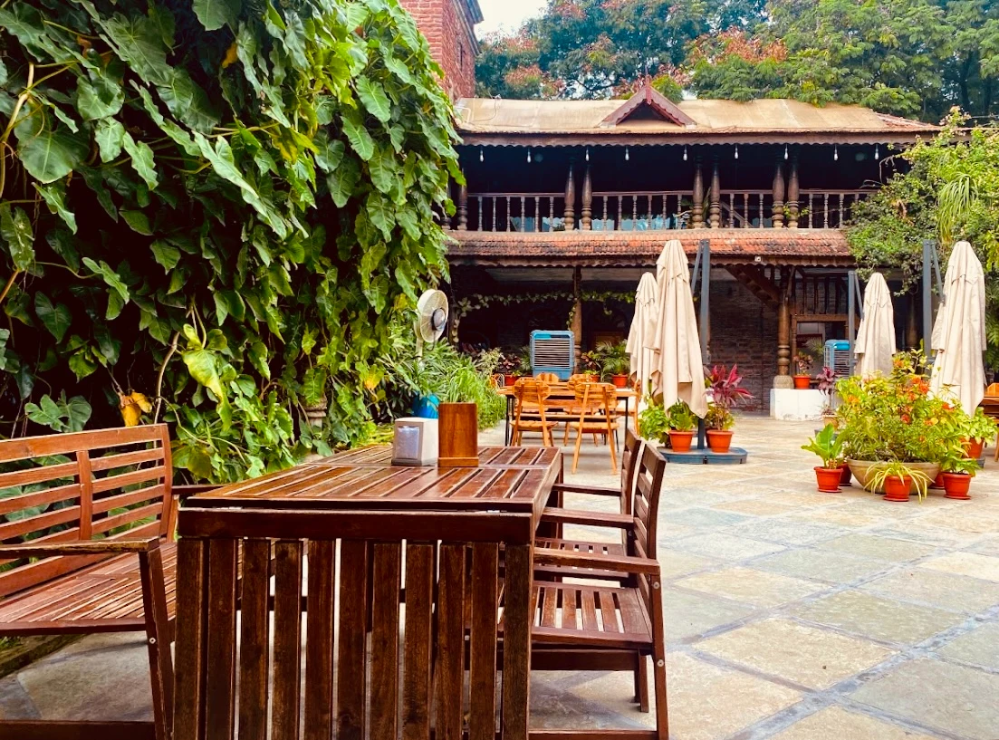 Landscaped courtyard with outdoor seating