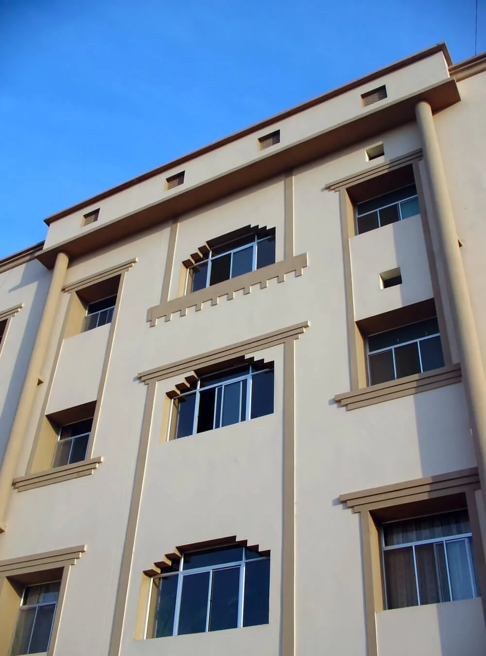 Front elevation of the conference block
