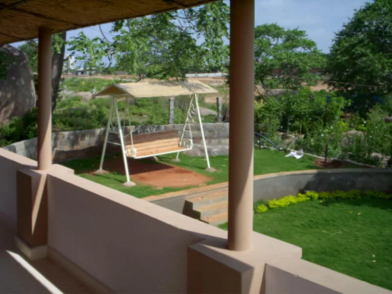 Completed first-phase landscape at Shanti Sarovar