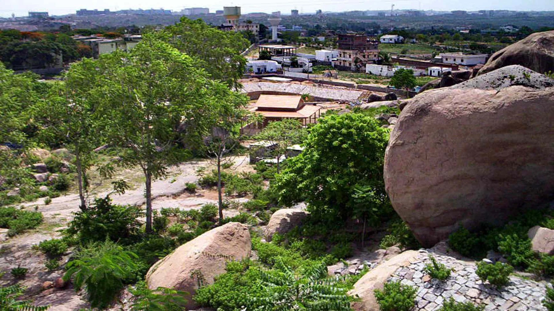 Landscape restoration in progress within the quarry