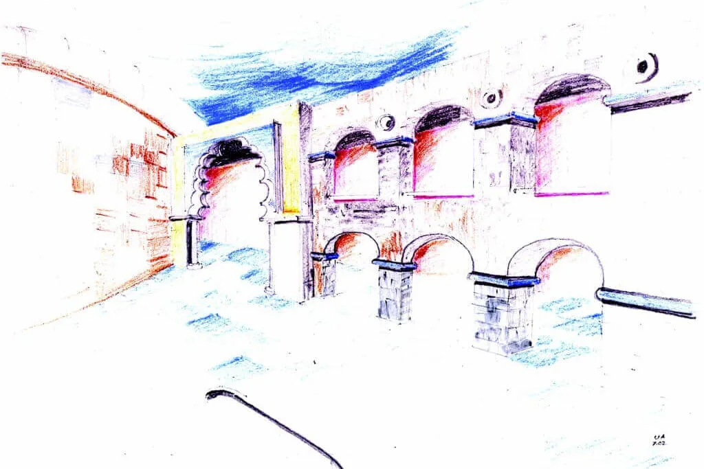 Sketch study for an auditorium wall